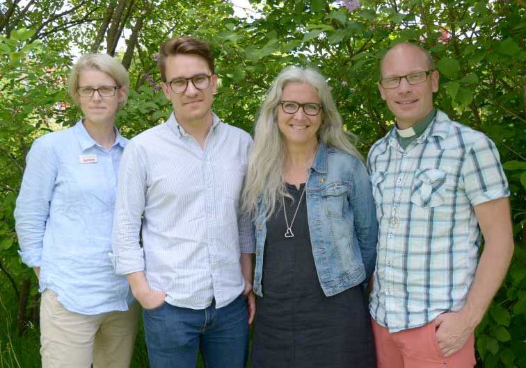 Regnbågsnyckeln. Frida Ohlsson Sandahl, Erik Andersson, Katarina Hedqvist och Martin Rosén. Foto: Charlotte Granrot Frenberg 