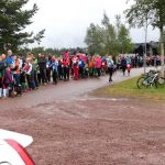 Alla väntade de på att få sätta sig i skidliften.