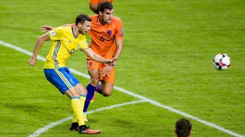 Marcus Berg gör 1–0. Foto: Svenska Fotbollförbundet